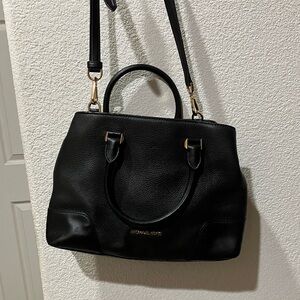 Michael Kors Black Leather Satchel/Shoulder Bag medium size